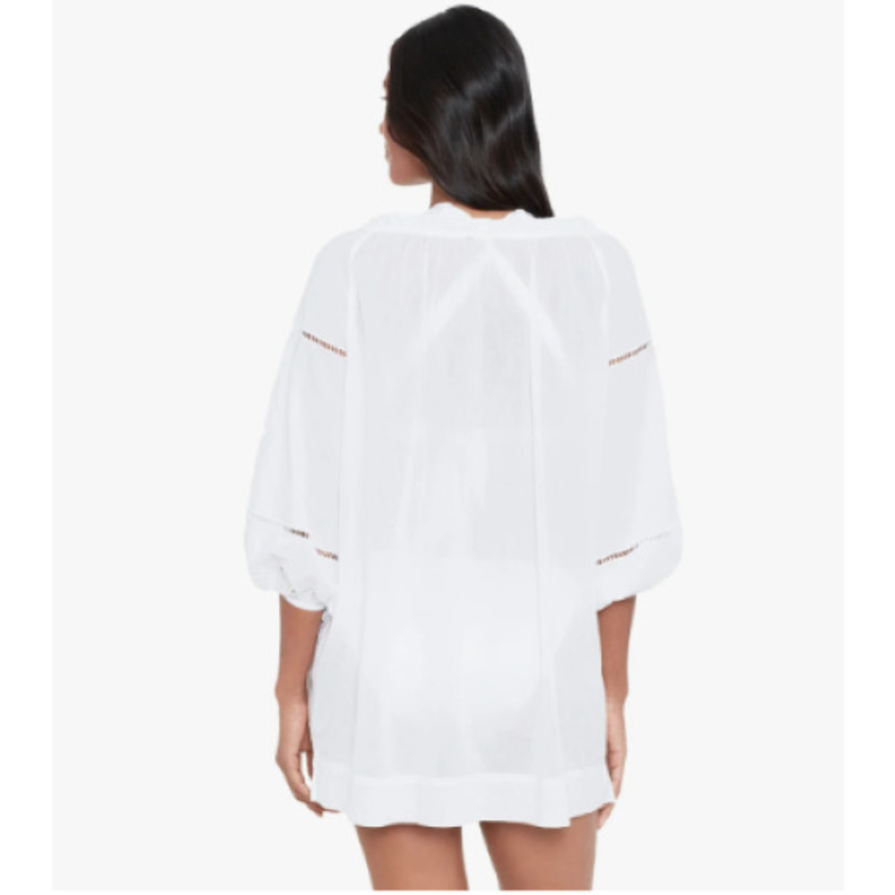 Ralph Lauren Women's Cotton Embroidered Dress Cover-Up White Medium M - Picture 3 of 4